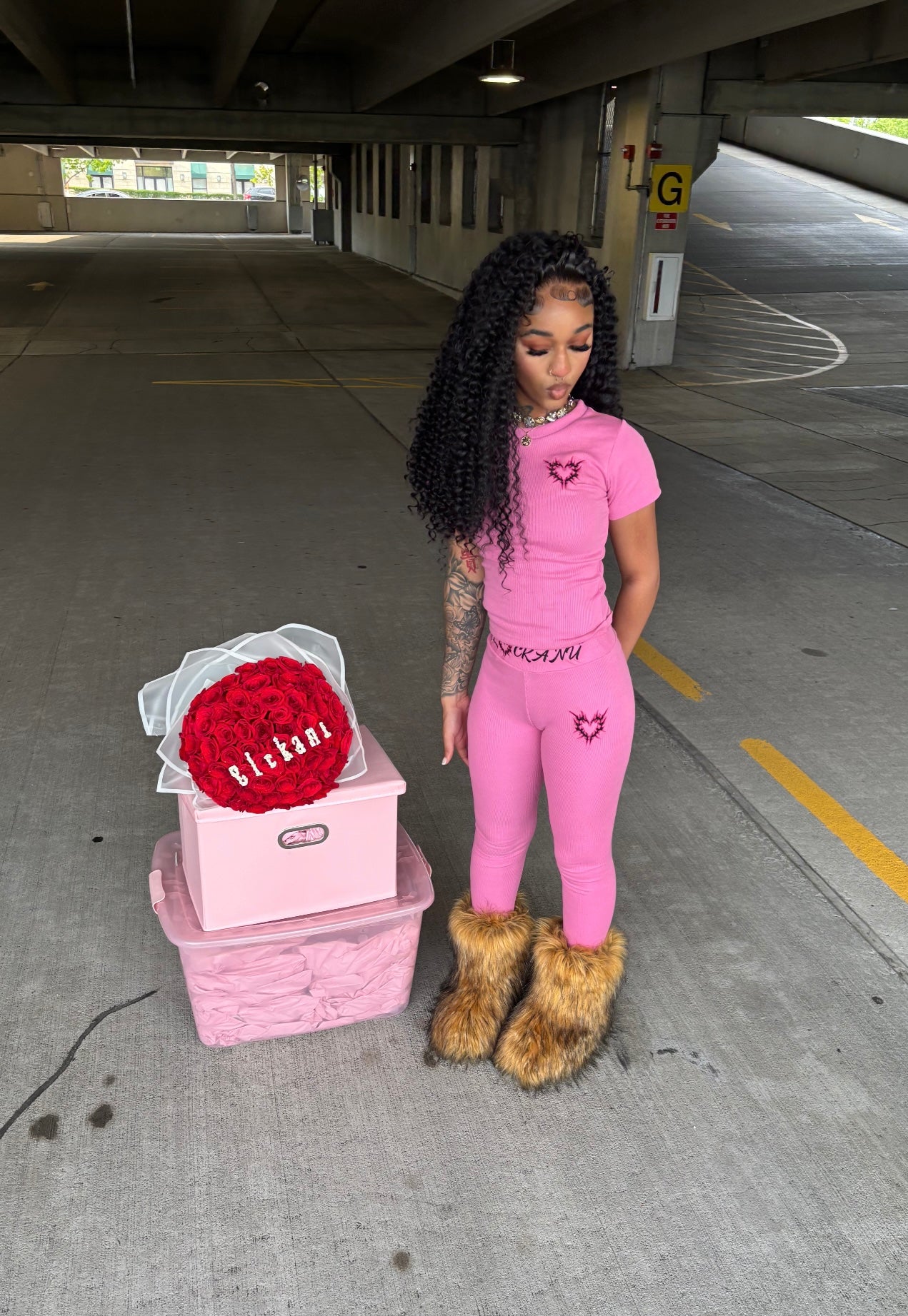 Pink Two Piece Set